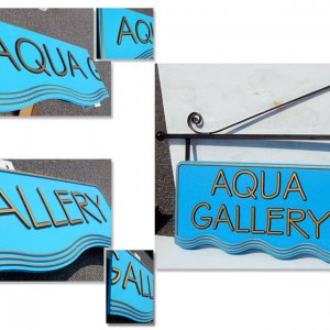 Some of this week's work: Aqua Gallery Sign Foam III + CNC