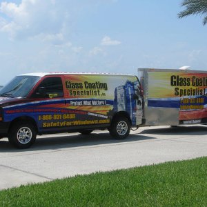 van and trailer wrap matching