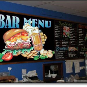 Pubs chalkboard menu