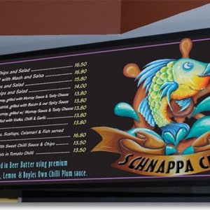 Seafood Cafe menuboard