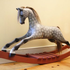 Hand carved rocking horse