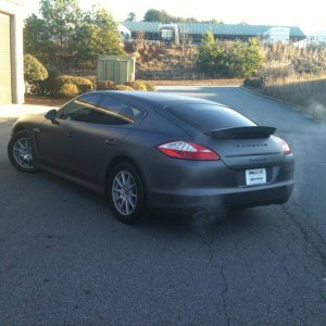 Porsche 2010 wrap with 3M 1080 Dark Grey