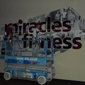 Interior Wall Wrap at Miracles Fitness - Eight38 Sign Co.
