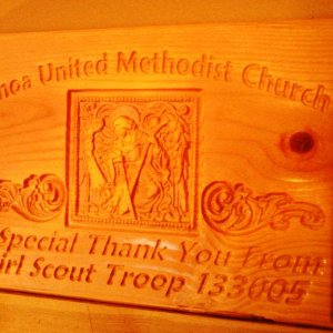 Carved Wood Plaque