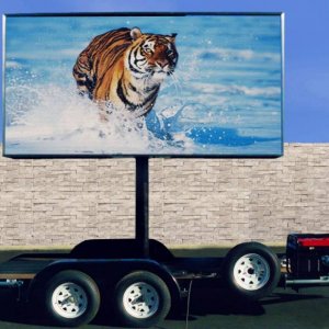This is an LED Video Wall Sign Trailer that we built for Disney in 2011