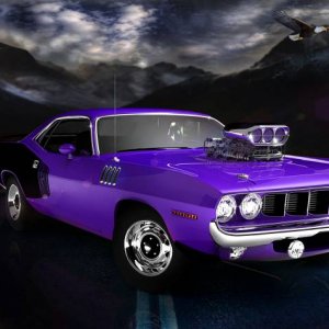 Vintage Cuda Canvas Print