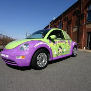 "Don't litter" bug.  GET IT? Designed by a local ad agency. We printed and installed. We have received several referrals from this wrap. NICE!