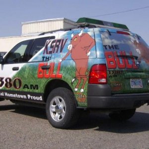 KSRV Radio station partial wrap.