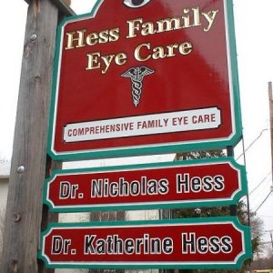 Hess Family Eye Care with gold leaf