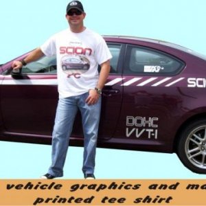 car graphics and tee shirt