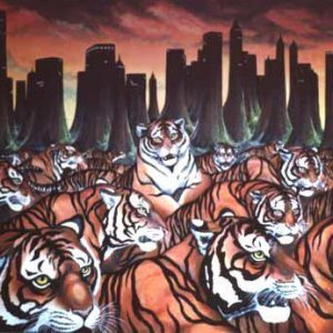 Tigers Restaurant Mural / Painting on Canvas 5 x 8 feet