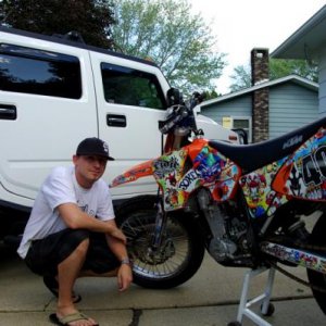 KTM 03 SX wrap,myself and my H2
