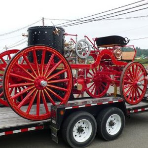 1903 horse-drawn fire wagon. My friend Bill Blumberg and I did all the 24k spun gold leaf on 'er