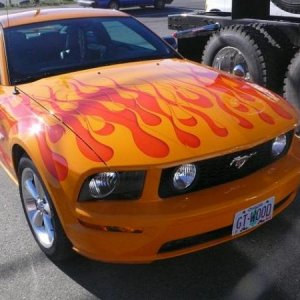 Mustang hood details