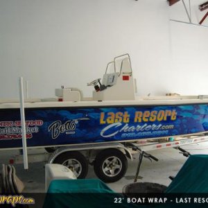 Boat Wrap for Last Resort Charters...