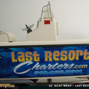 Boat Wrap for Last Resort Charters...