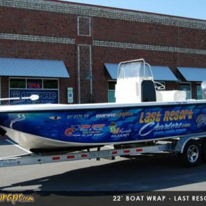 Boat Wrap for Last Resort Charters...