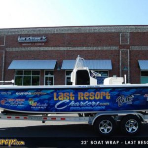 Boat Wrap for Last Resort Charters...