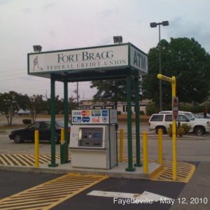 Atm canopy we built. construction, set-up, and signage