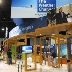 The Weather Channel display booth.