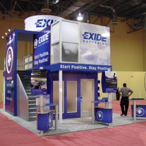 Exide Batteries exhibit booth.