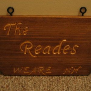 carved wood sign with router