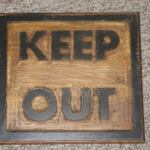 Carved sign using a router