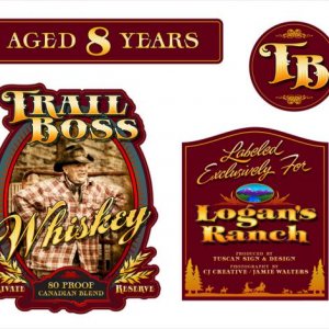 Custom Whiskey Bottle Label (set)