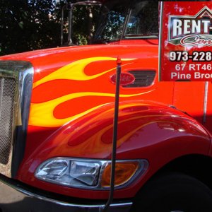 A Rent All - airbrush graphics and digital printed logo