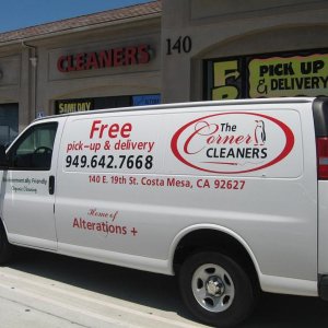 corner cleaners van graphics