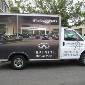 mission viejo infiniti truck wrap