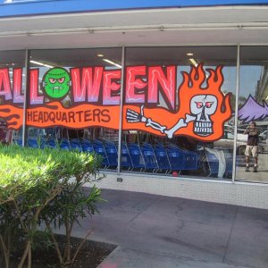 halloween hand window painting