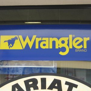 bootbarn wrangler window decal