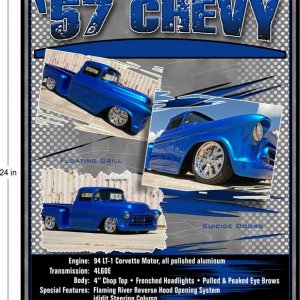 18 x 24 '57 Chevy pvc