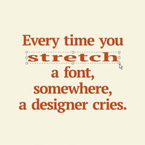 stretch a  font