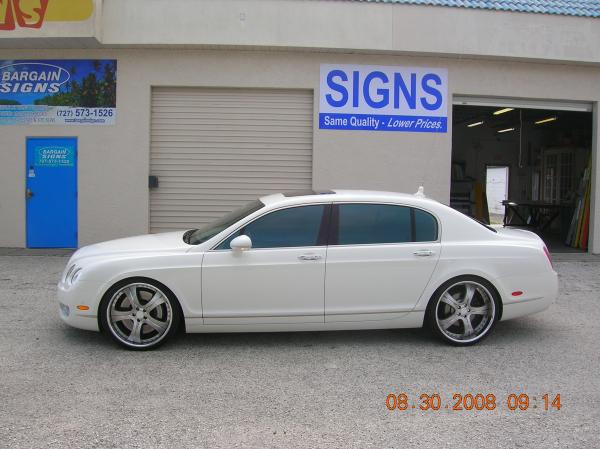 2008 Bentley Flying Spur before it gets wrapped for the Fireball Run.