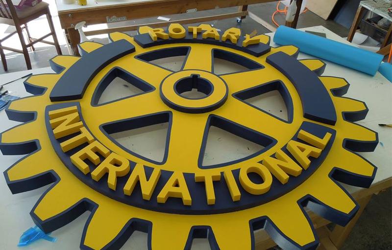 5 ft. diameter HDU Rotary sign