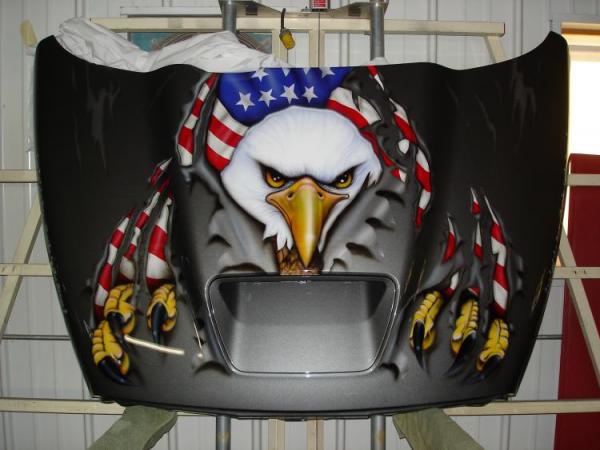 airbrushed dodge ram hood