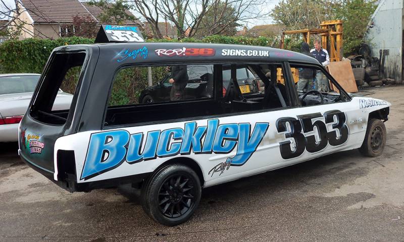 banger racing hearse