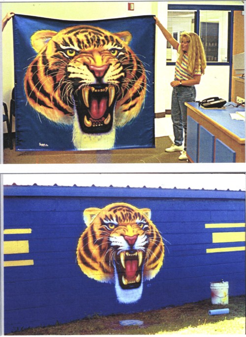 Banner and Wall Tiger