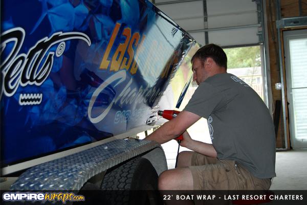 Boat Wrap for Last Resort Charters...