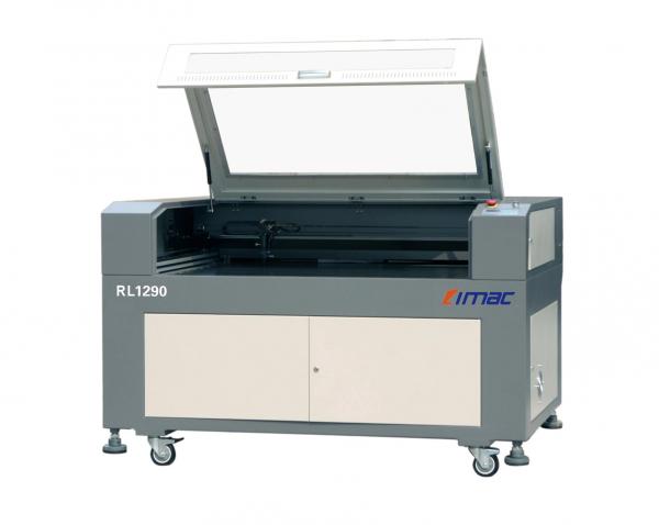 China LIMAC RL1290 Laser engraving machine with up down clump, red ray positioning, knife table, rotary axis