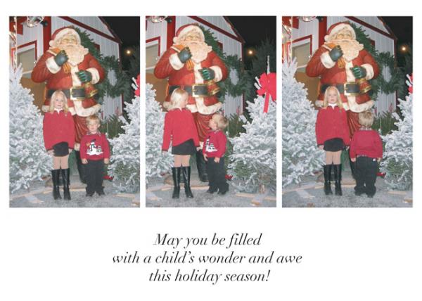 Christmas 2006 I assembled three photos of my kids and made a terrific Christmas card. I could send this out every year.