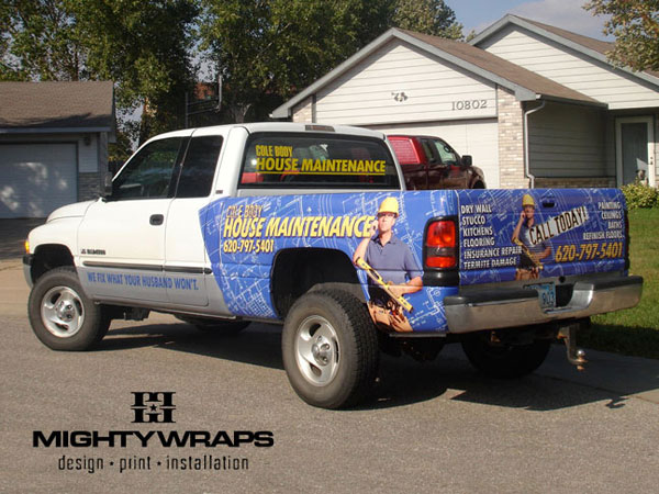 Cole Body company vehicle. Design / Print / Install