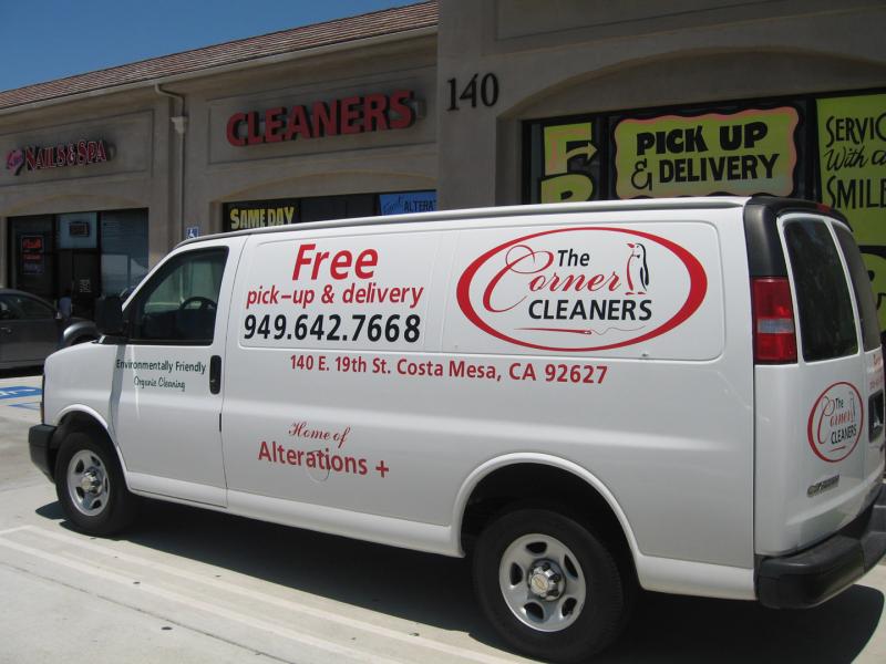 corner cleaners van graphics