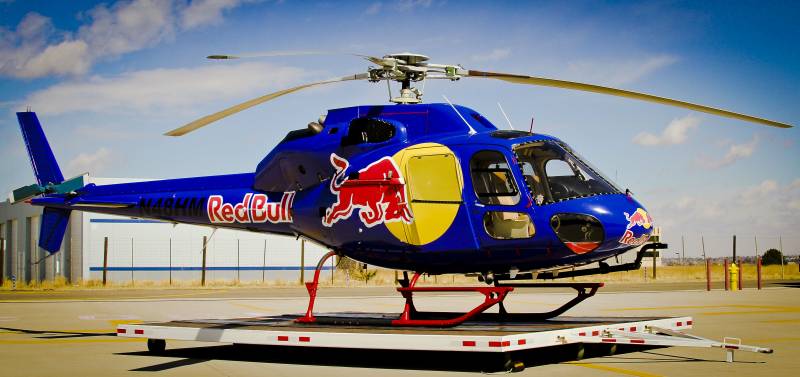 Custom Heli Wrap for Red Bull