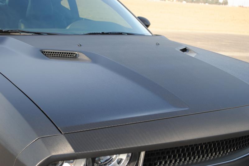 Dodge Challenger - Wrapped in 3m's Brushed Black Steel with Carbon Fiber accents