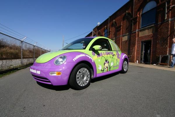 "Don't litter" bug.  GET IT? Designed by a local ad agency. We printed and installed. We have received several referrals from this wrap. NICE!