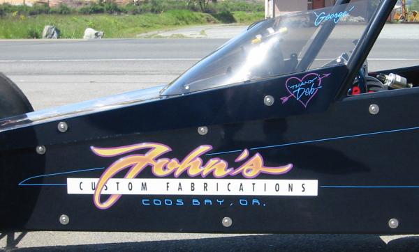 dragster lettering & striping