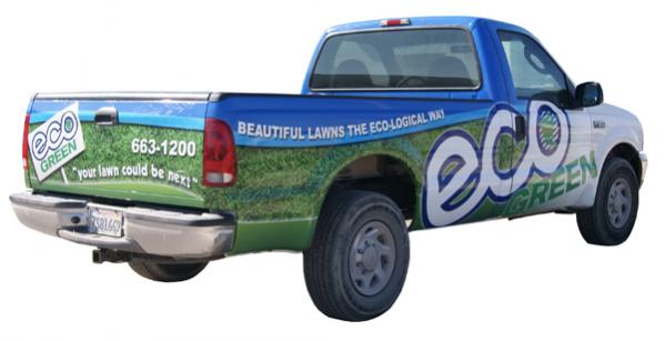 Eco Green 3/4 wrap. Whole fleet of 8 vehicles so far. We will be doing 6 more in the spring of 2011.

Visit www.xtremesign.ca to see more...